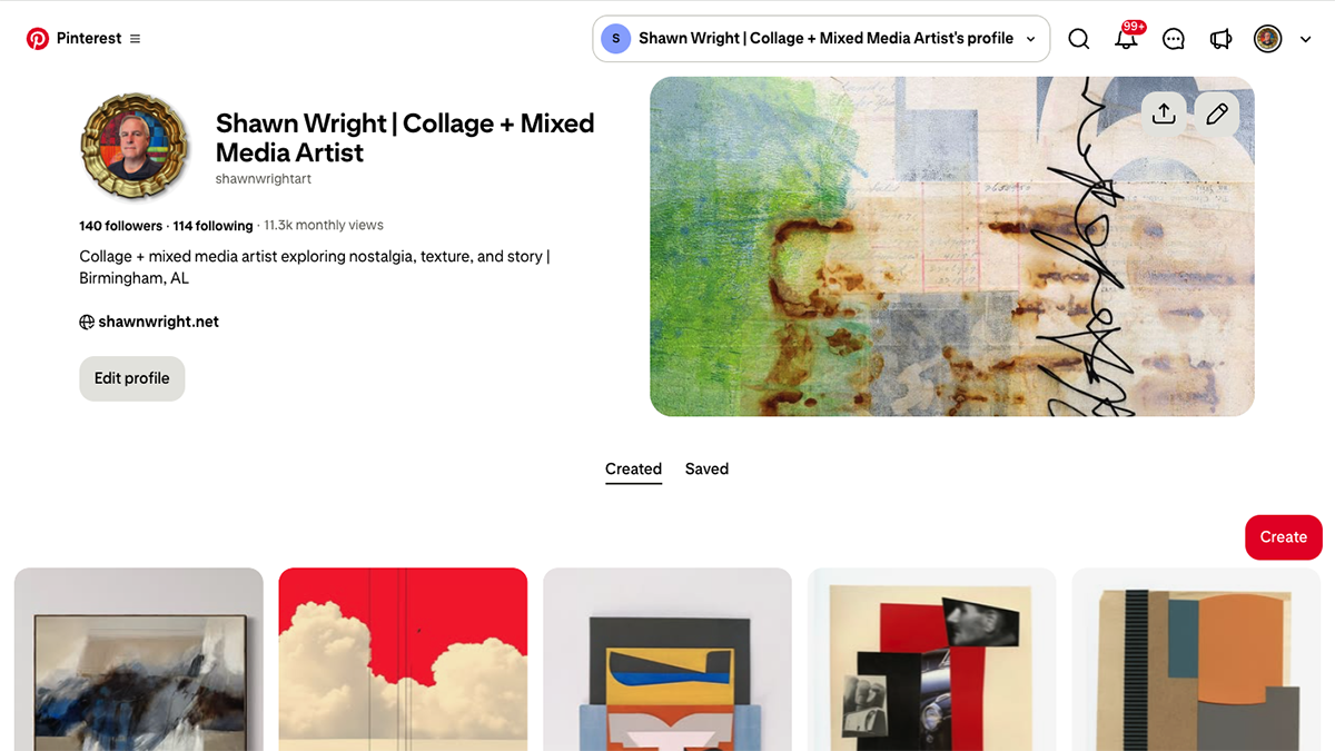 Shawn Wright Art Pinterest Page