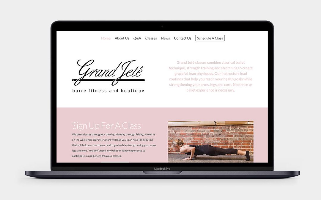 Grand Jeté Fitness Website