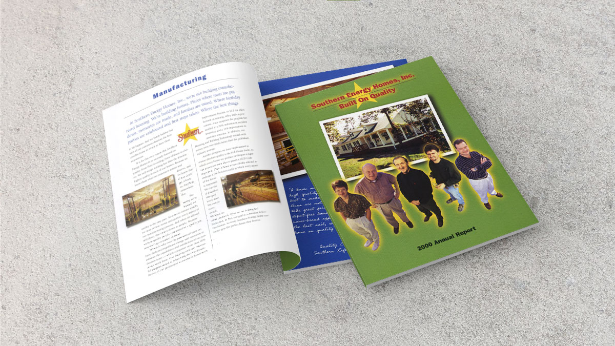 SEHomes AR Cover and Spread Southern Energy Homes Annual Report